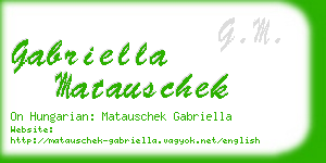 gabriella matauschek business card